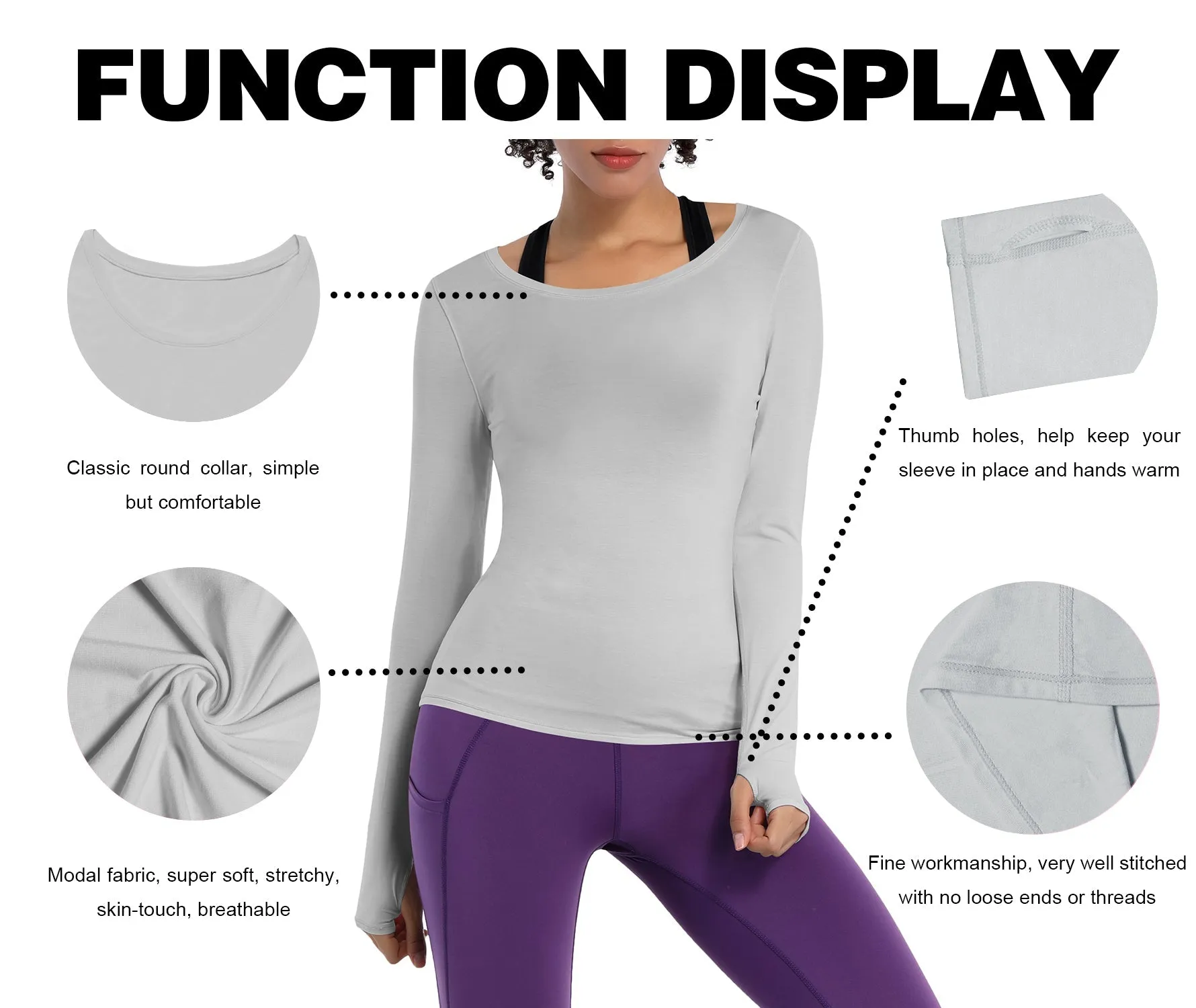 Athlete Long Sleeve Tops lightgray_Biking