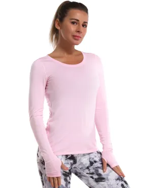 Athlete Long Sleeve Tops lightpink_Tall Size