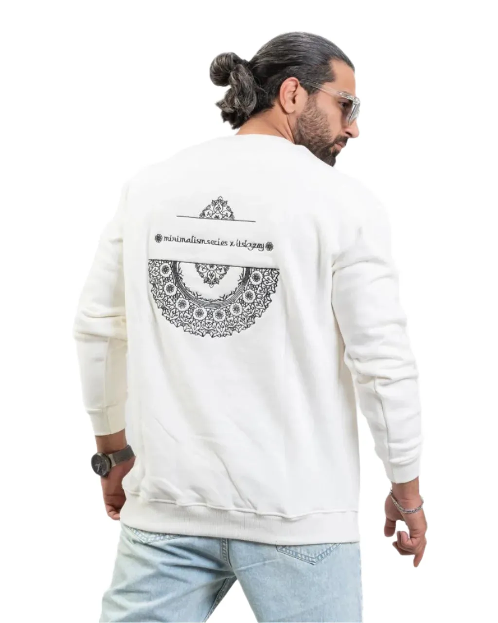 Back Printed Sweatshirt – Winter Fleece Fabric, Comfortable Fit
