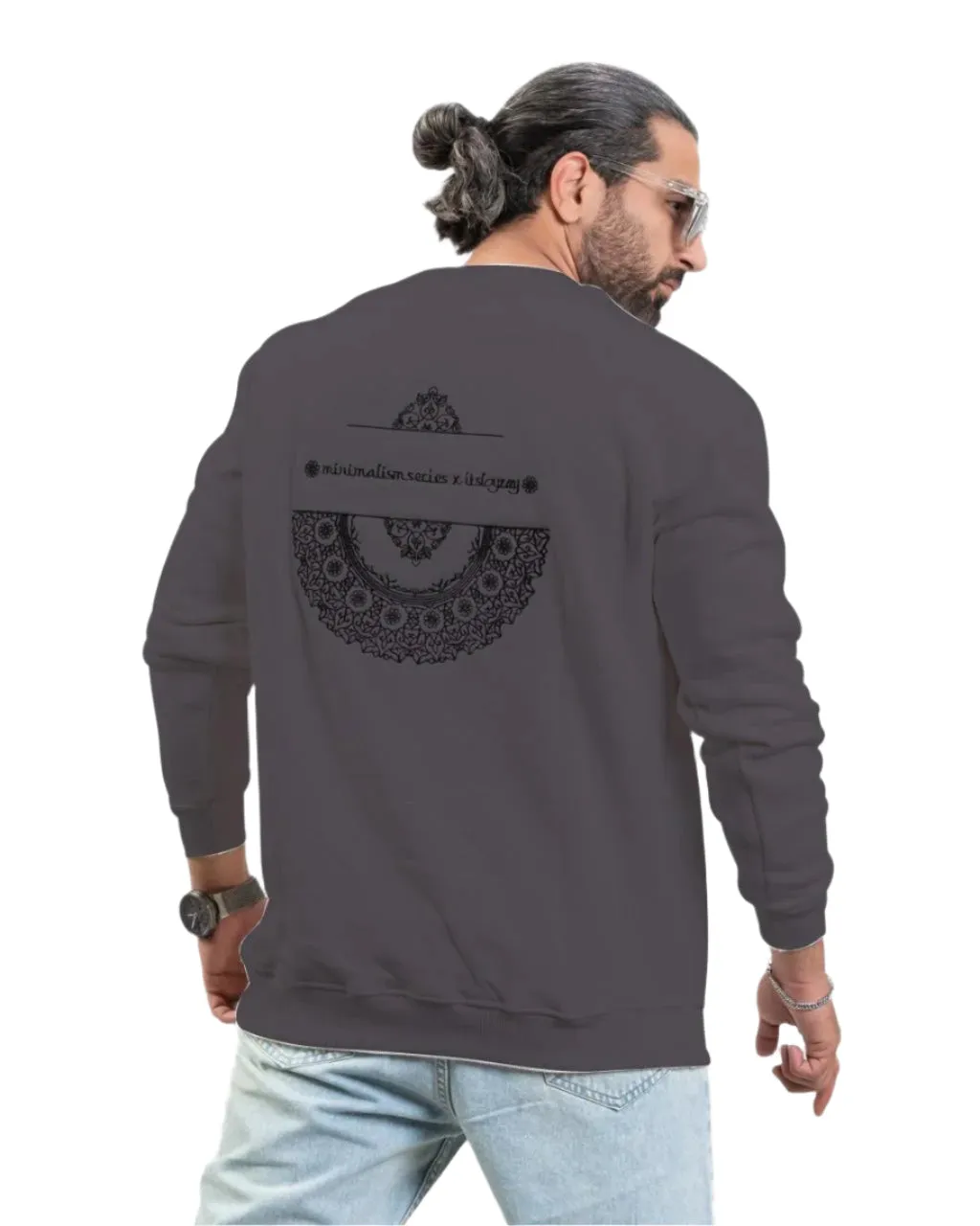 Back Printed Sweatshirt – Winter Fleece Fabric, Comfortable Fit