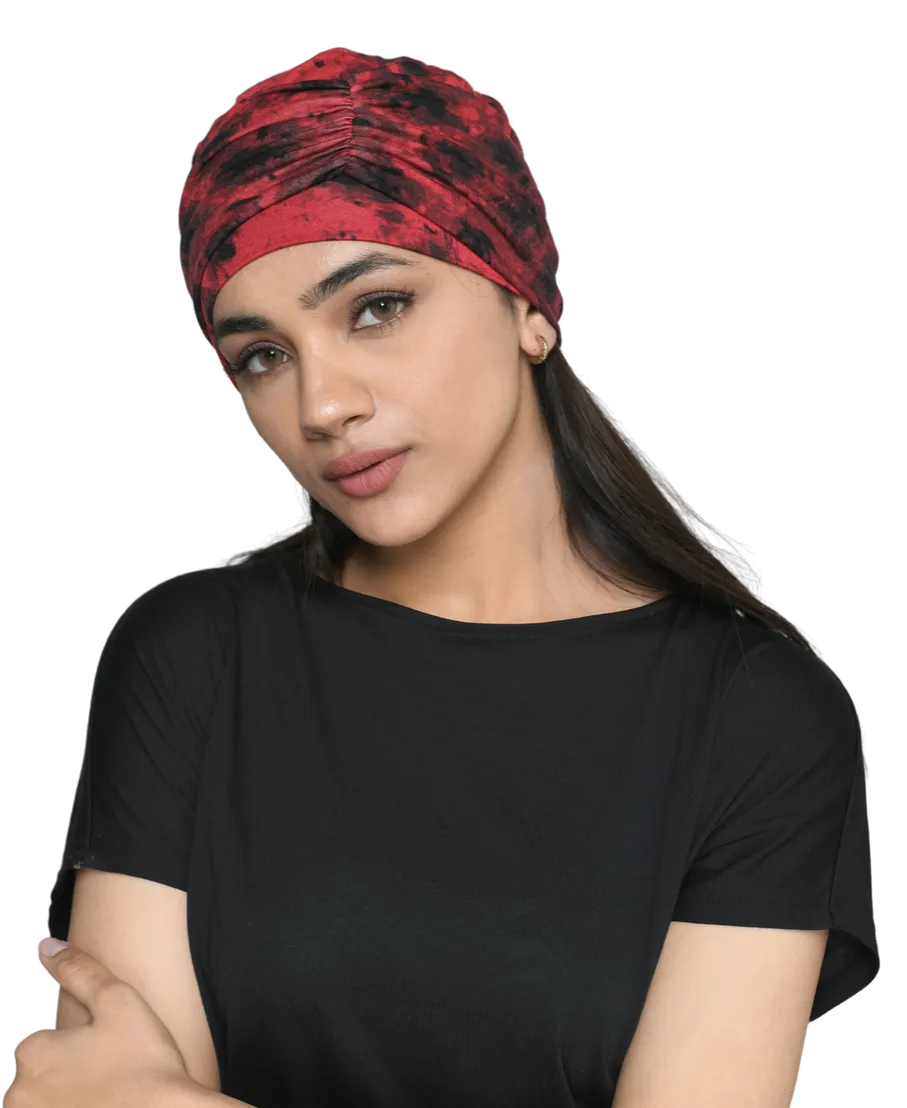 Beautifull Bamboo Viscose Printed Cap With Rouched Band For Women (HS 119Printed)