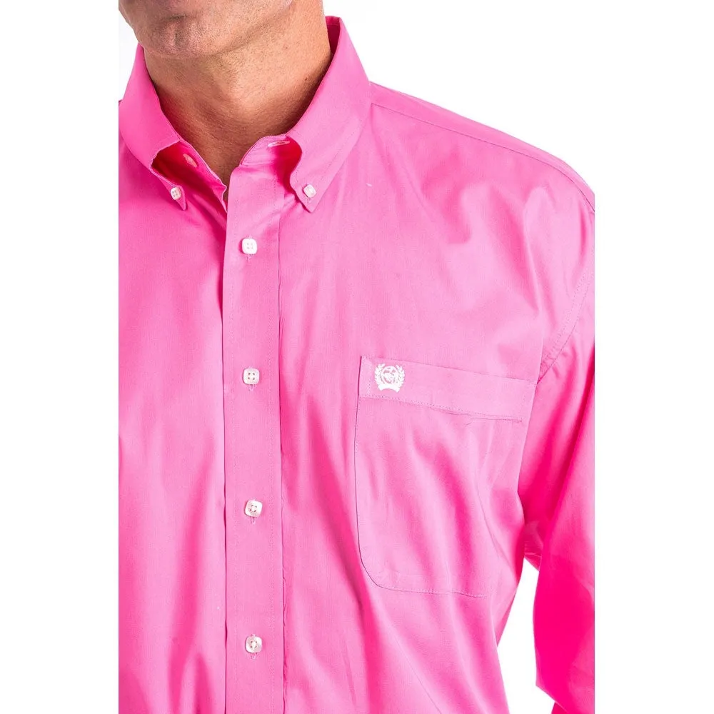 Cinch Mens Pink Long Sleeve Button Down Shirt - MTW1103320-PNK