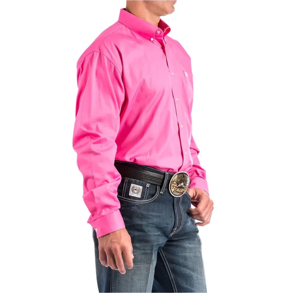 Cinch Mens Pink Long Sleeve Button Down Shirt - MTW1103320-PNK