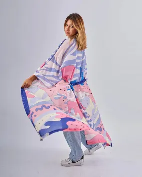 Coral Bubble Gum - Chiffon Kimono - The Makeovr