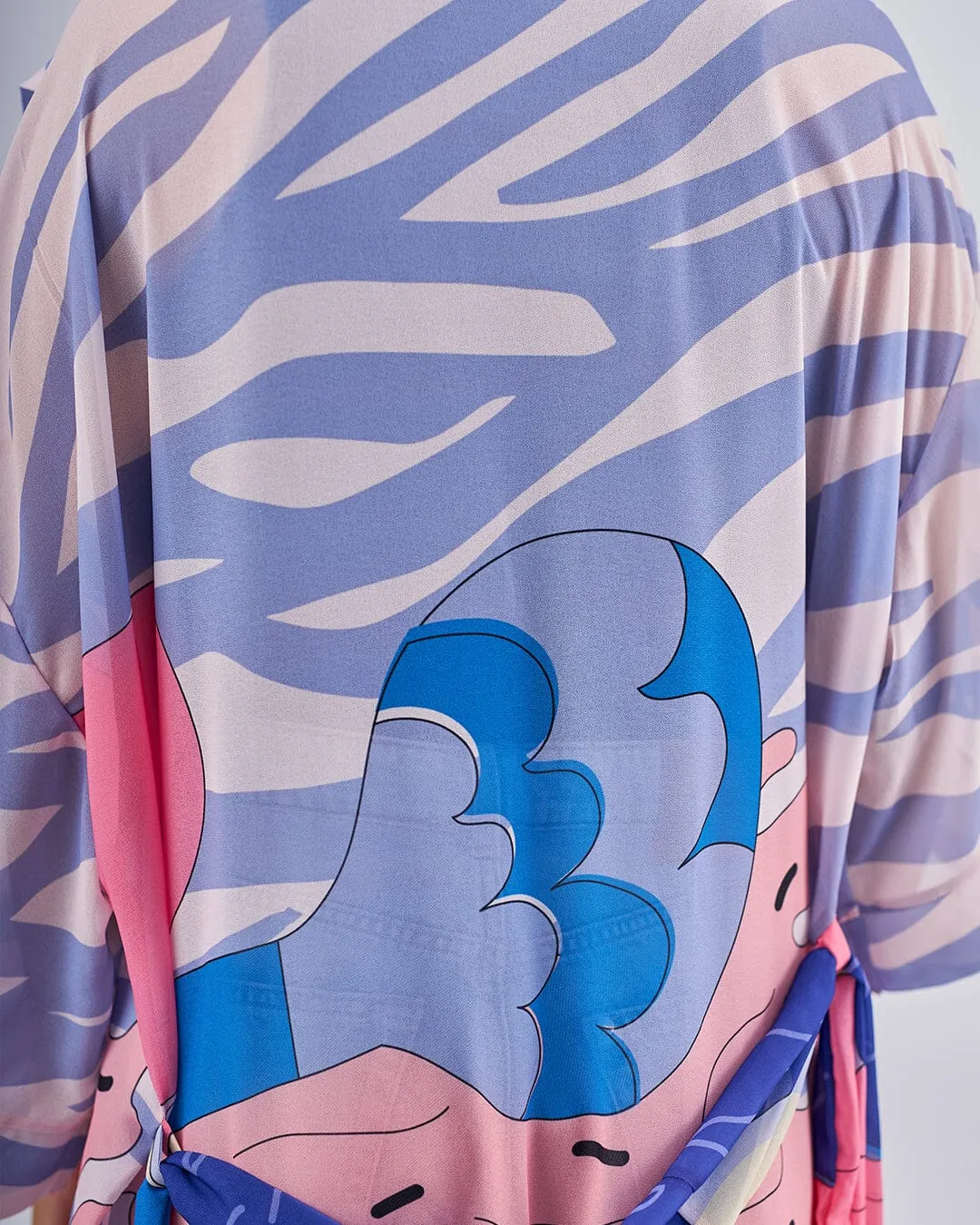 Coral Bubble Gum - Chiffon Kimono - The Makeovr