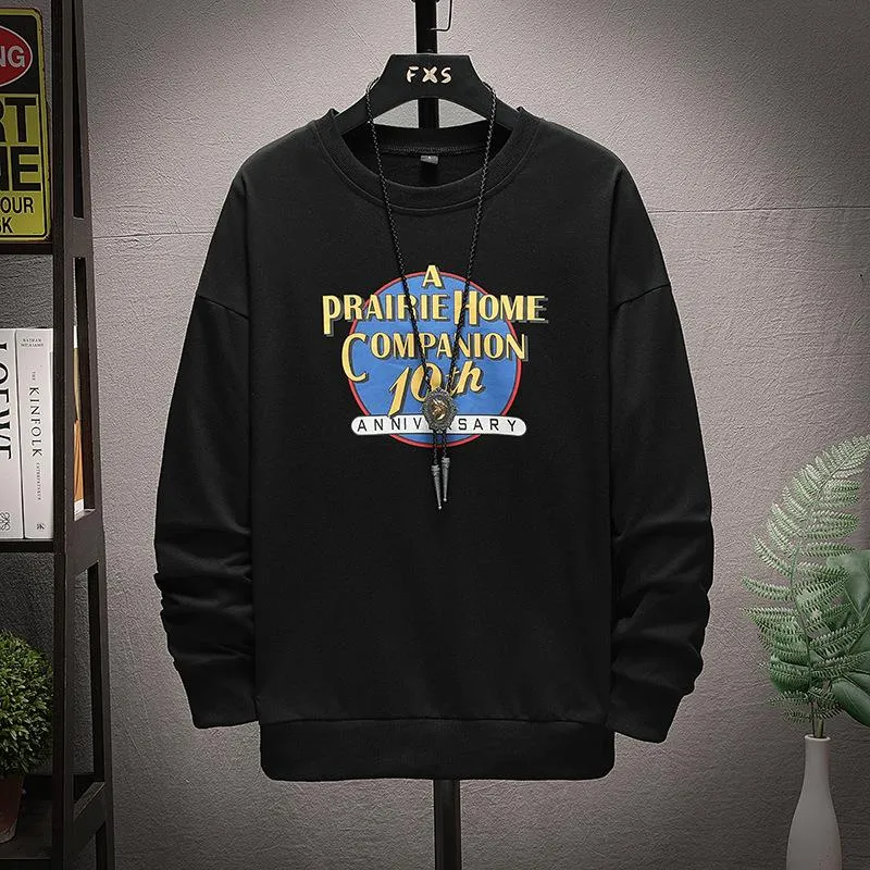 Cotton Sweatshirt Long Sleeved Round-Neck Trendy Matching Tops Outerwear