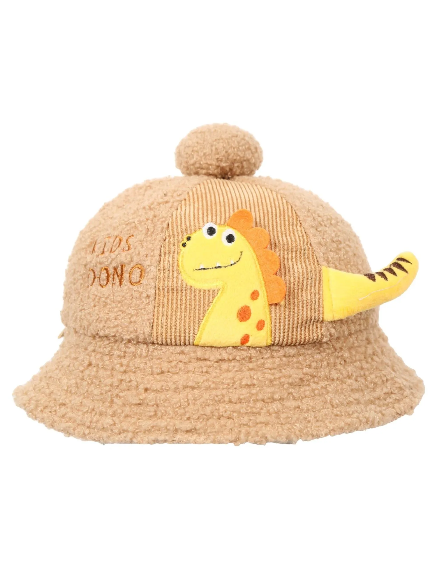 FabSeasons Dino Cotton Bucket Cap/Hat for Kids - Sun Protection with Elastic Strap (1-3 Years)