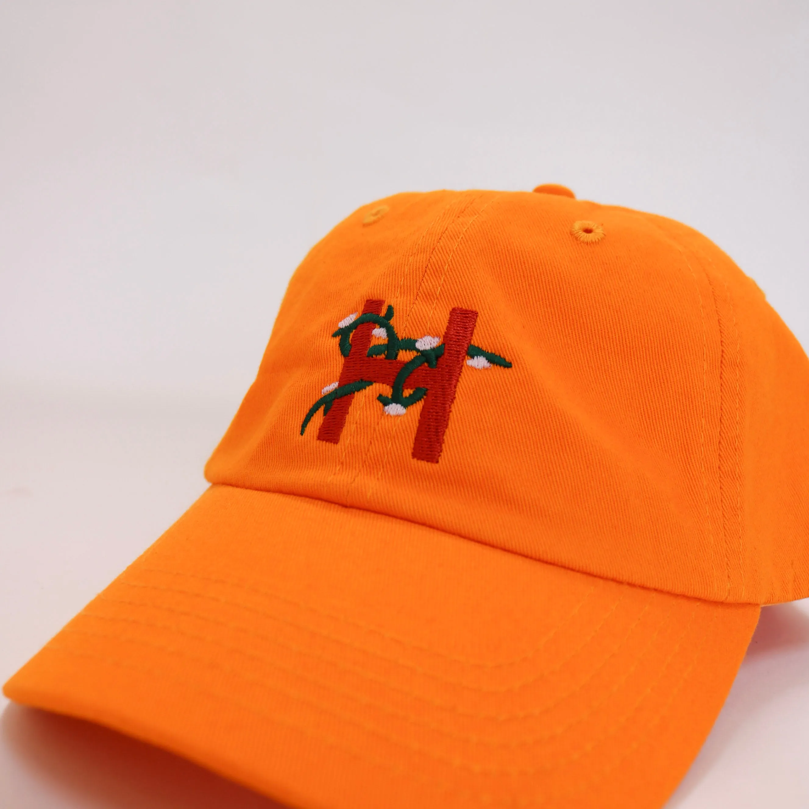 Floral Letter H Dad Hat (Yellow)