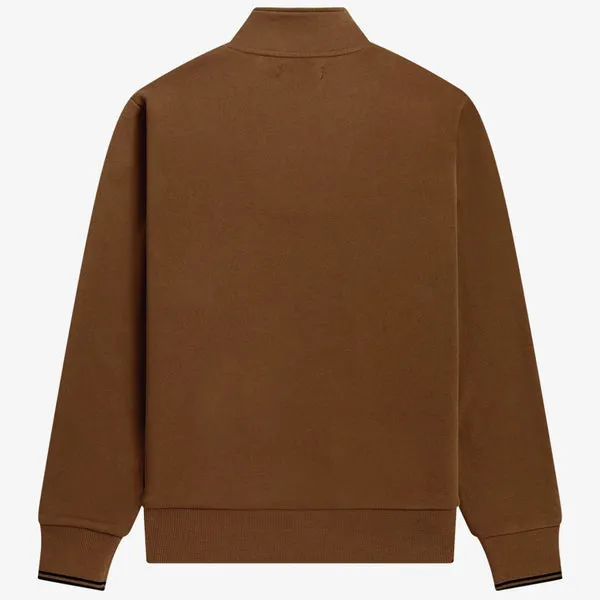 Fred Perry Half Zip Sweat - Shaded Stone