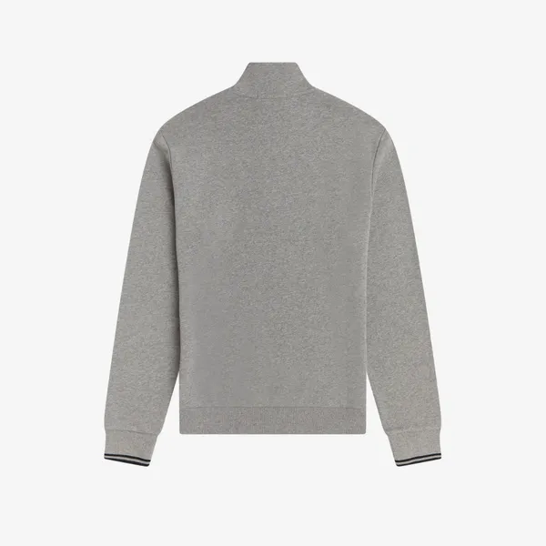 Fred Perry Half Zip Sweat - Steel Marl