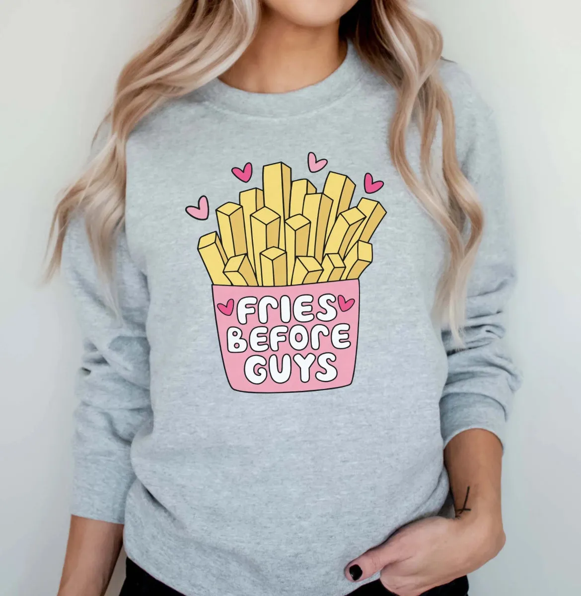 Fries Before Guys Wholesale Crewneck Sweatshirt