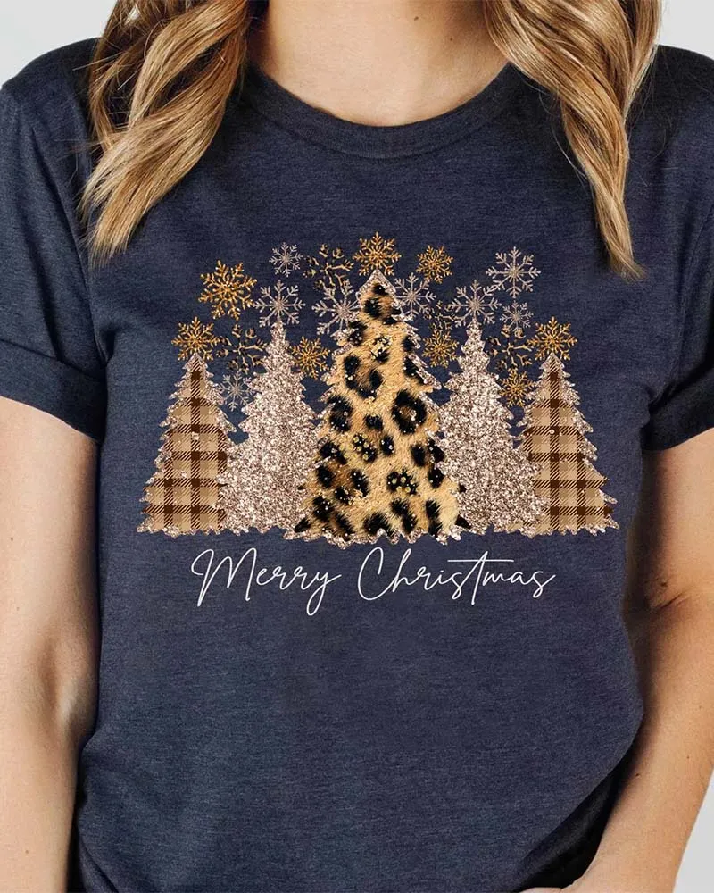 Fun Christmas tree casual T-shirt