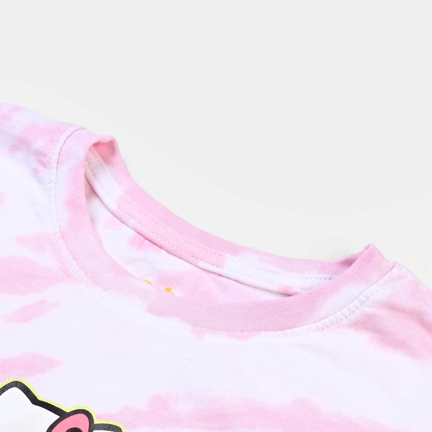 Girls Cotton T-Shirt Character - Tie and Dye