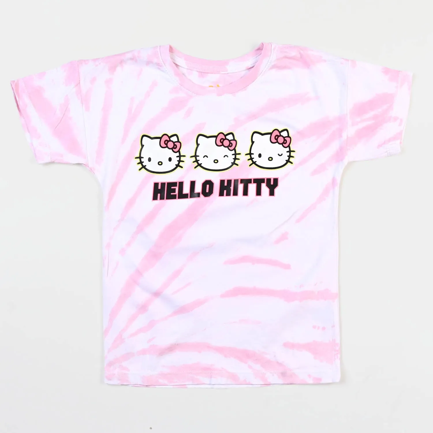 Girls Cotton T-Shirt Character - Tie and Dye