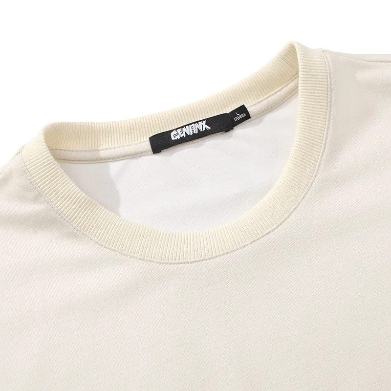 Hand-Painted Cartoon Letter Paint Print T-Shirt