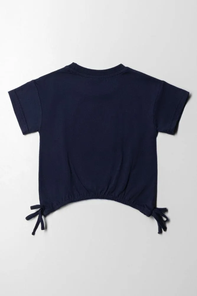 Hello Kitty Side Tie T-Shirt Navy