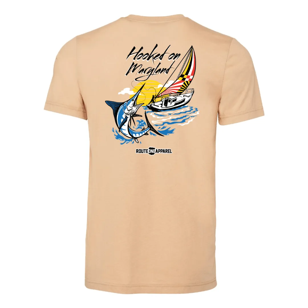 Hooked on Maryland White Marlin (Sand Dune) / Shirt