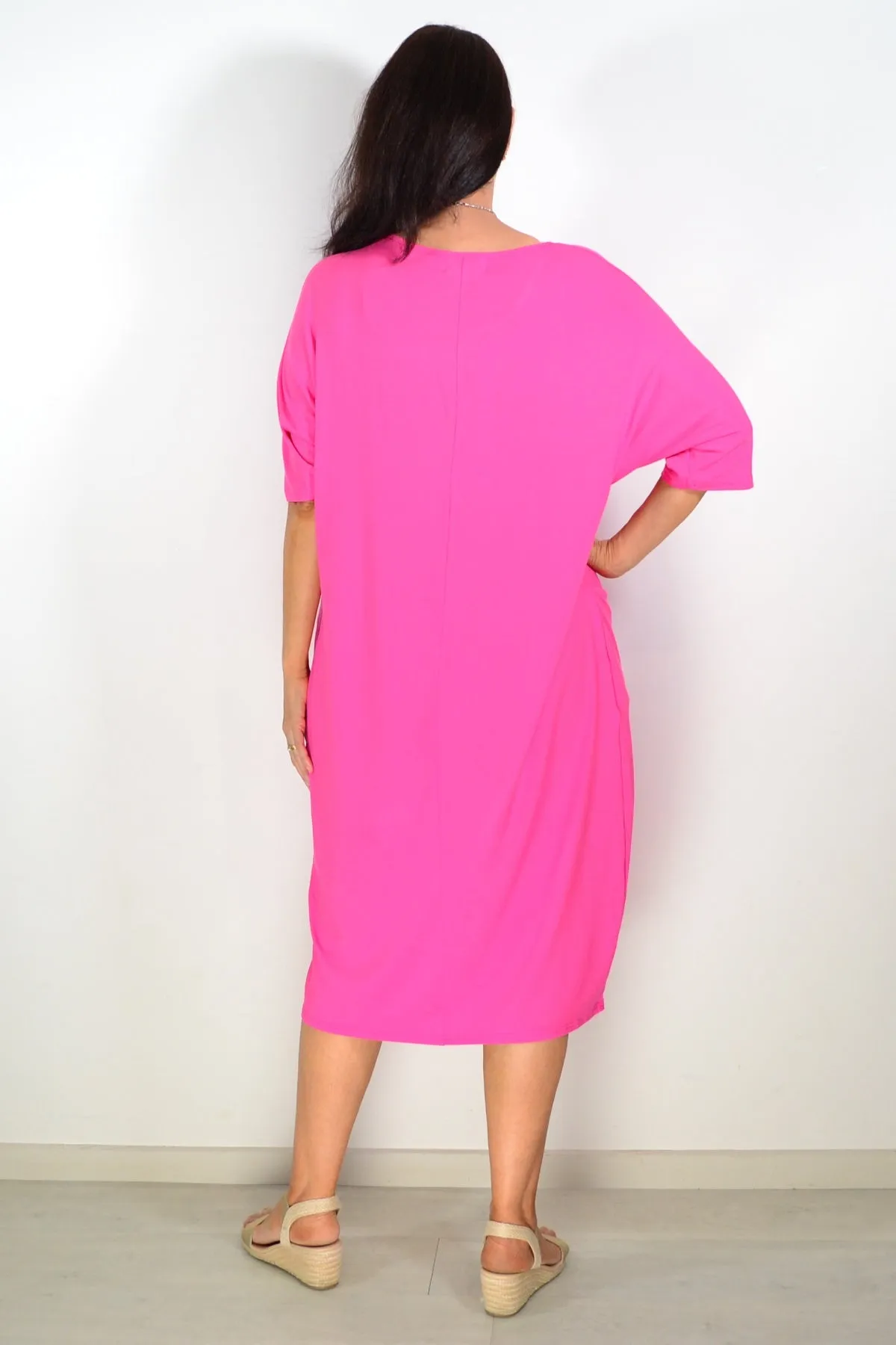 Hot Pink Bamboo Tunic Dress