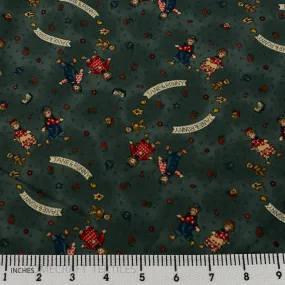 Hunter Green Best Friends Cotton Print
