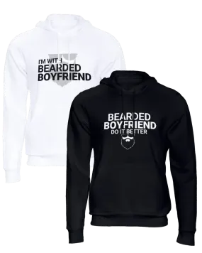 I'm With Bearded Boyfriend/Bearded Boyfriend Couple Hoodie