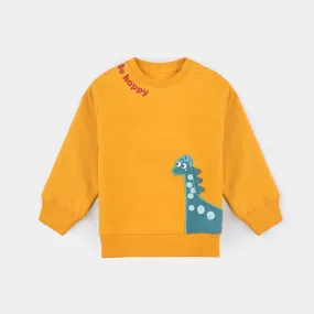 Infant Boys Cotton Terry Sweatshirt Be Happy-Citrus