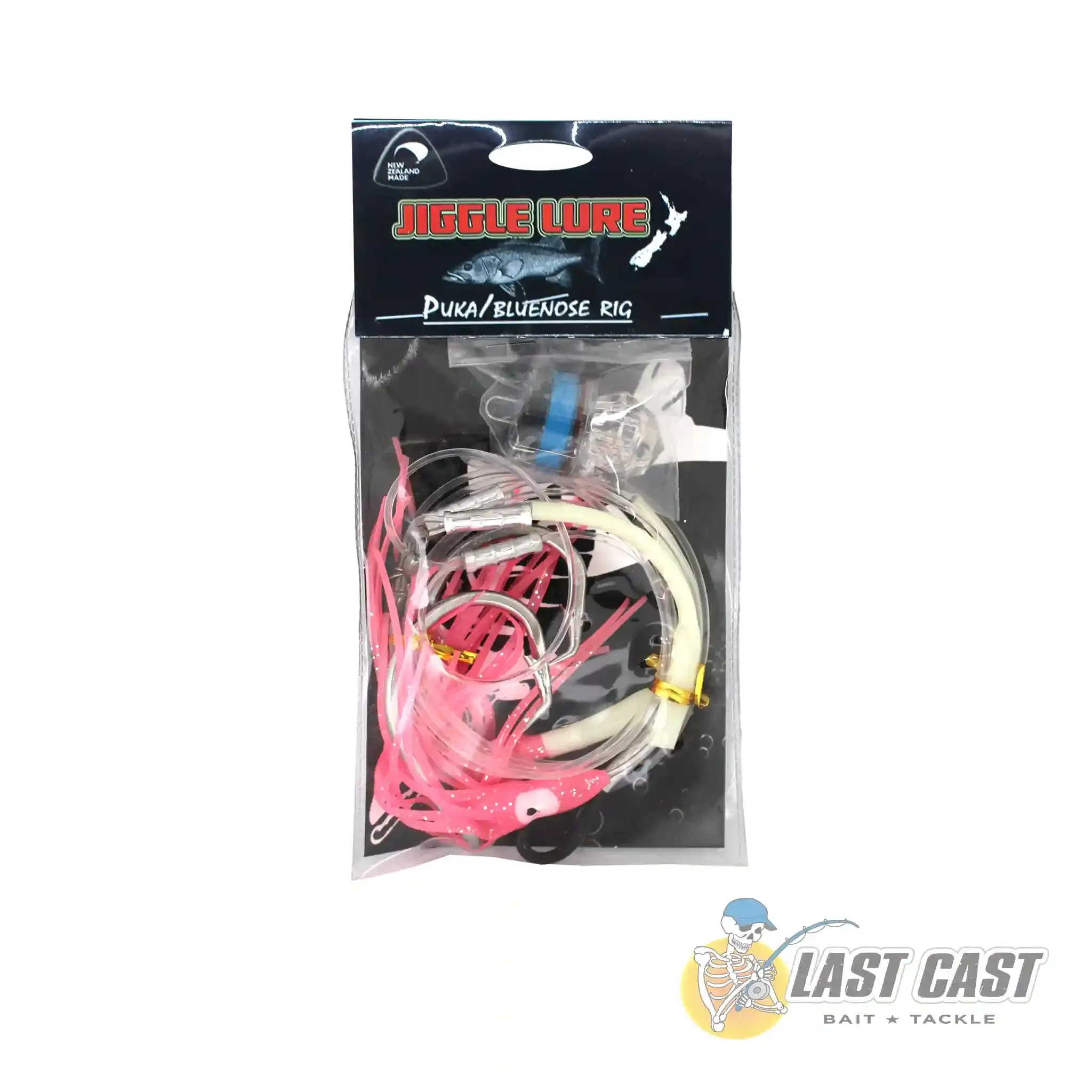 JIGGLE LURE - HAPUKA/BLUENOSE RIG 14/0 SQUID SKIRT WITH FLASHING LIGHT