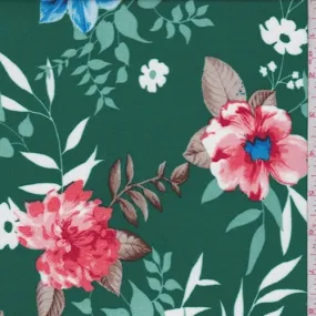 Kelly Multi Tossed Floral Crepe Georgette Fabric