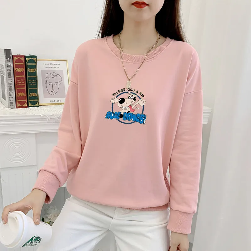 Korean Loose Lazy Plus Size Sweatshirt Women Trendy Niche ins Outerwear