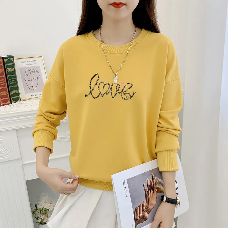 Korean Loose Lazy Plus Size Sweatshirt Women Trendy Niche ins Outerwear