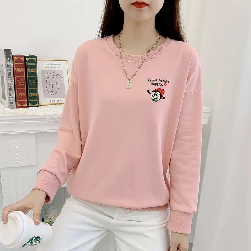 Korean Loose Lazy Plus Size Sweatshirt Women Trendy Niche ins Outerwear