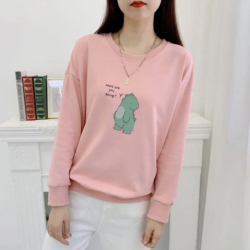 Korean Loose Lazy Plus Size Sweatshirt Women Trendy Niche ins Outerwear
