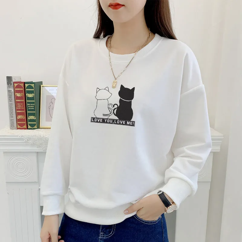 Korean Loose Lazy Plus Size Sweatshirt Women Trendy Niche ins Outerwear
