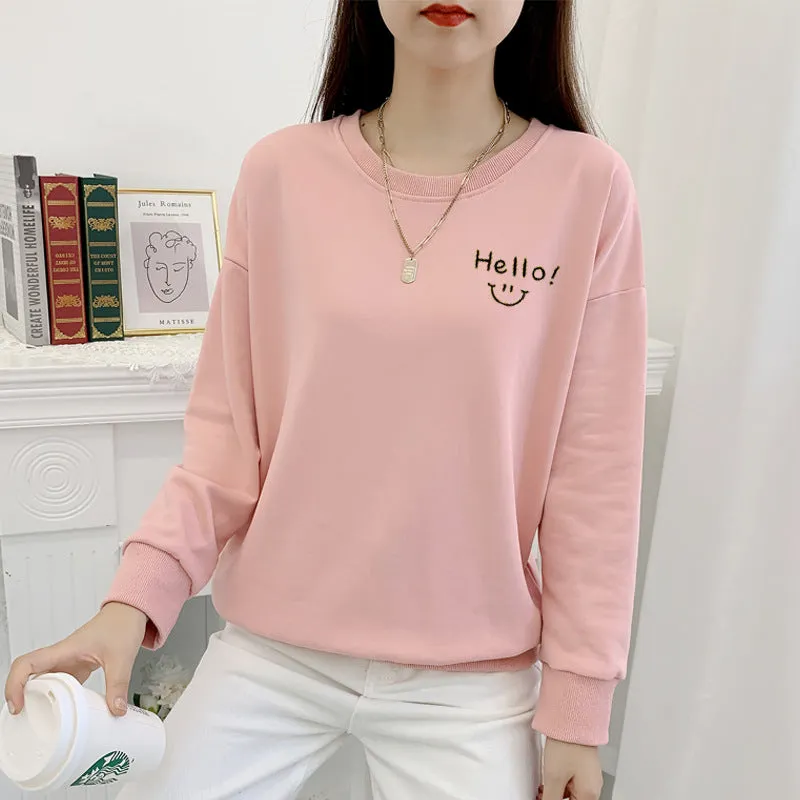 Korean Loose Lazy Plus Size Sweatshirt Women Trendy Niche ins Outerwear