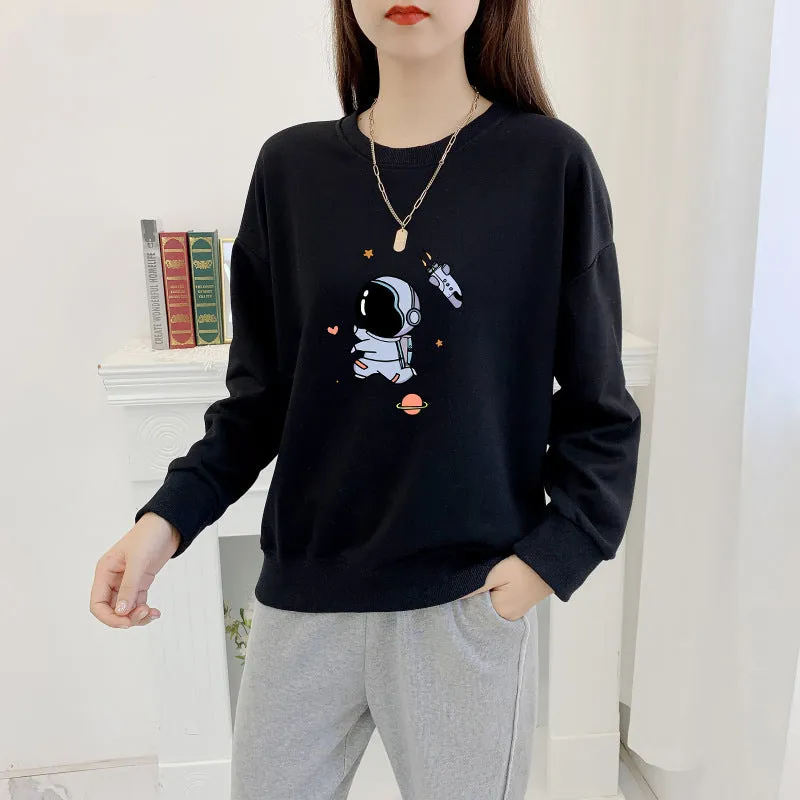 Korean Loose Lazy Plus Size Sweatshirt Women Trendy Niche ins Outerwear