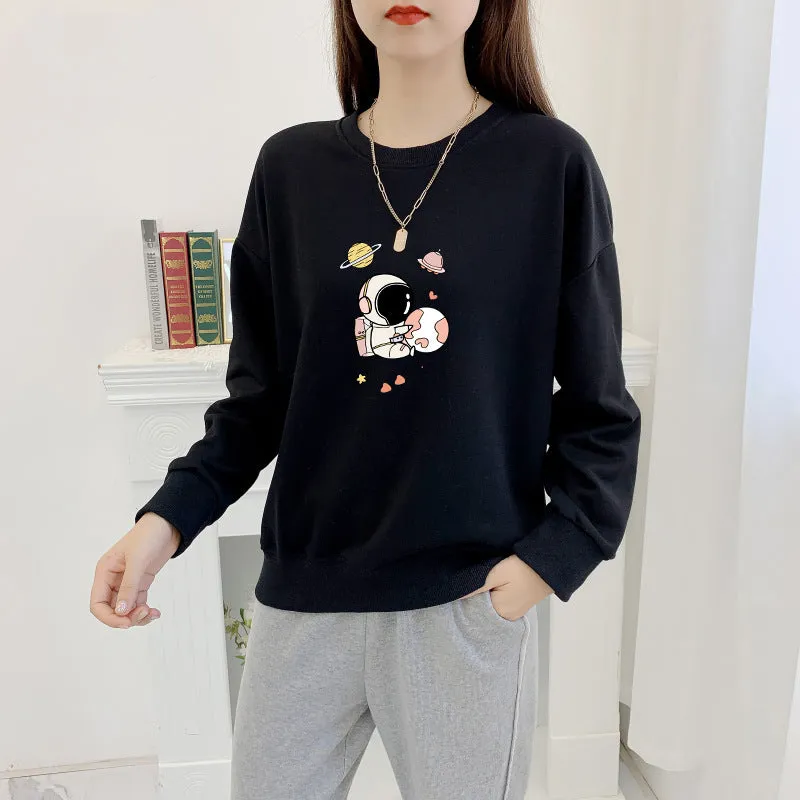 Korean Loose Lazy Plus Size Sweatshirt Women Trendy Niche ins Outerwear