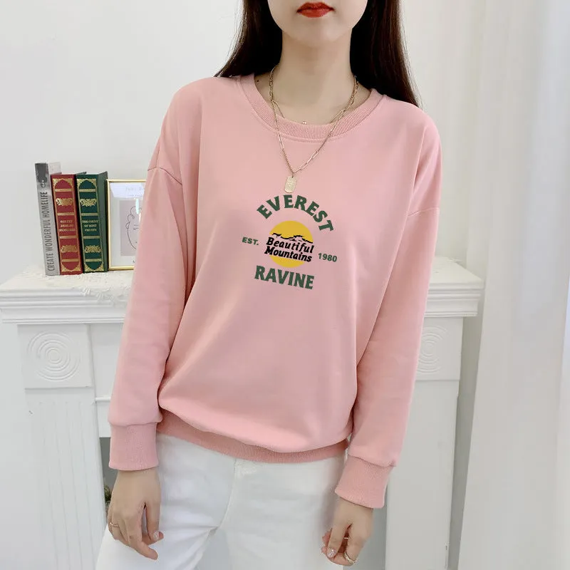 Korean Loose Lazy Plus Size Sweatshirt Women Trendy Niche ins Outerwear