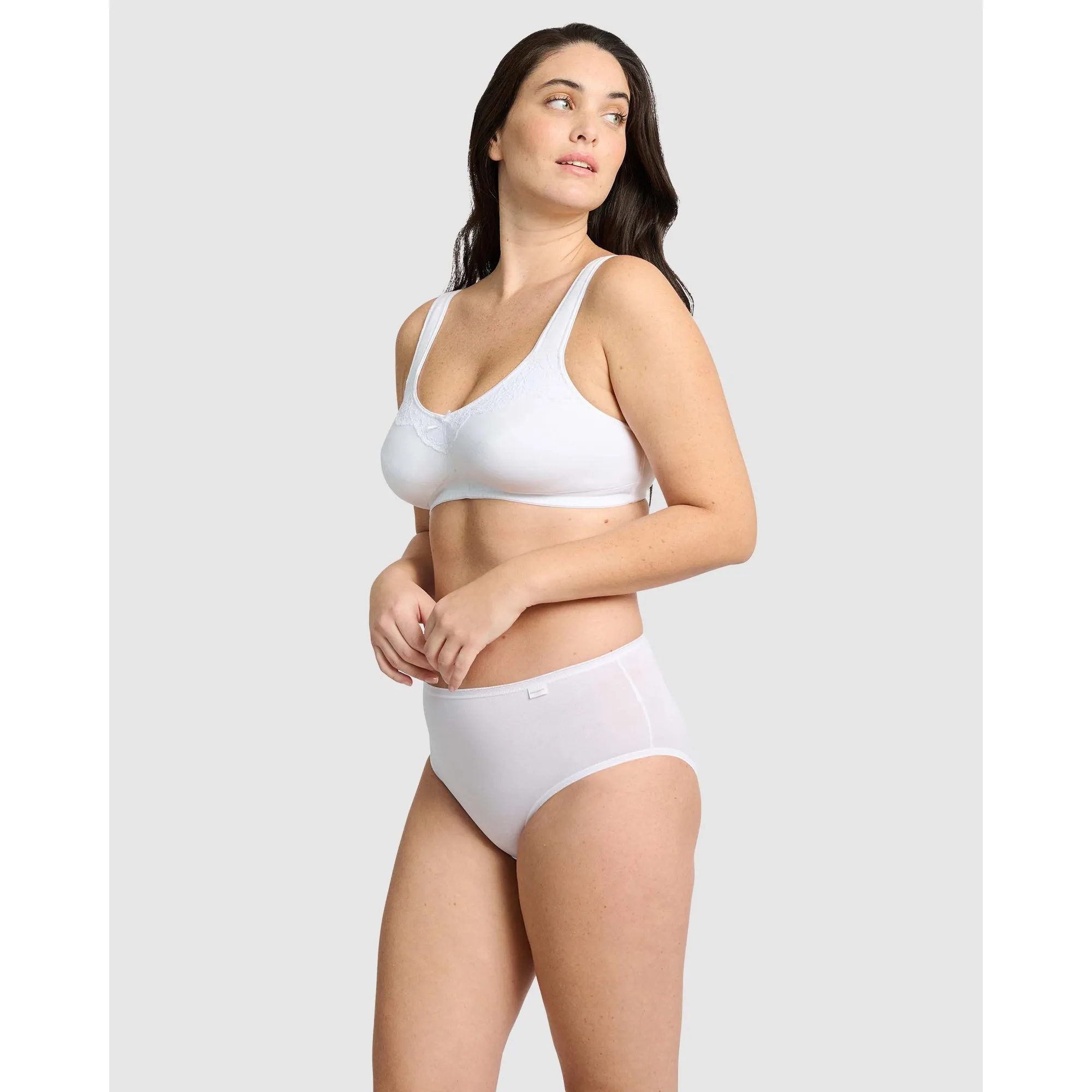 Lucie Organic Cotton Wide Strap Wirefree Bra