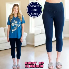 Lysse Denim Control Capri in Dark Wash