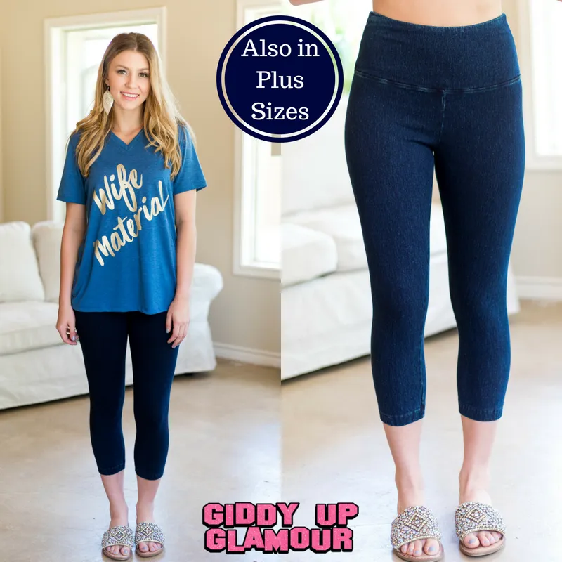 Lysse Denim Control Capri in Dark Wash