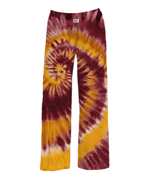 Maroon & Gold Tie Dye Lounge Pants