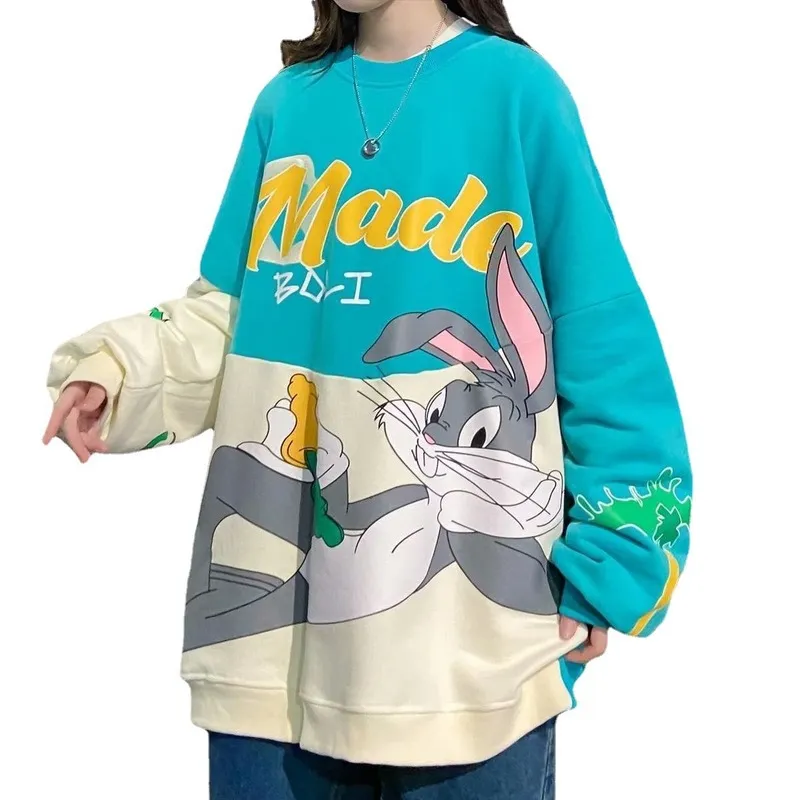 Men Sweatshirts Sweater Men's Loose Cartoon Coat Trendy