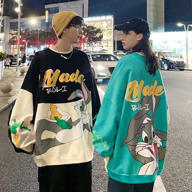 Men Sweatshirts Sweater Men's Loose Cartoon Coat Trendy