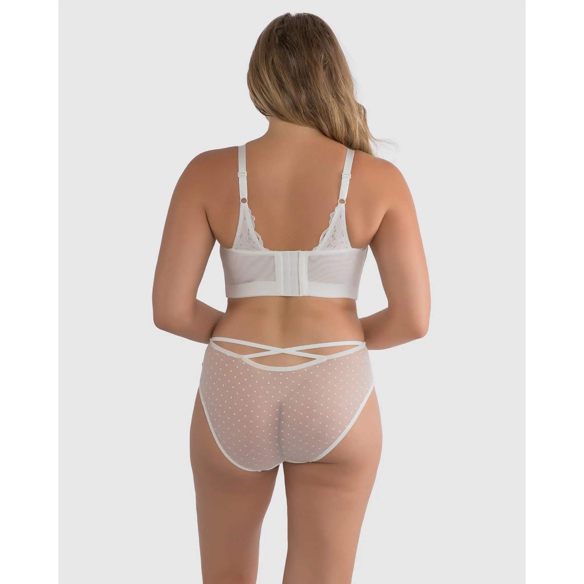 Mia Daisy Wirefree Padded Longline Lace Bralette