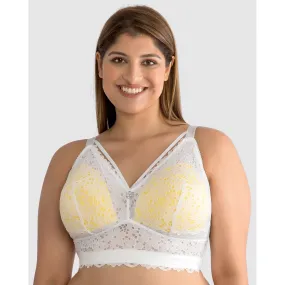 Mia Daisy Wirefree Padded Longline Lace Bralette