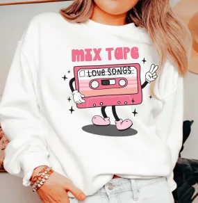 Mix Tape Love Songs Wholesale Crewneck Sweatshirt