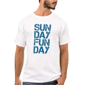 Nutcase Designer Round Neck Men's T-Shirt Wrinkle-Free Poly Cotton Tees - Sunday Fun Day