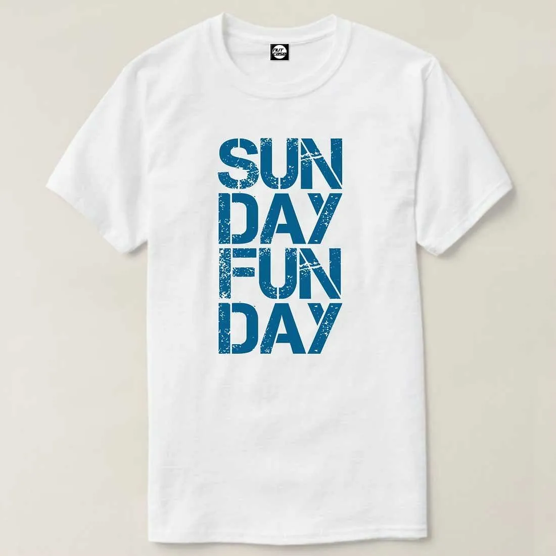 Nutcase Designer Round Neck Men's T-Shirt Wrinkle-Free Poly Cotton Tees - Sunday Fun Day