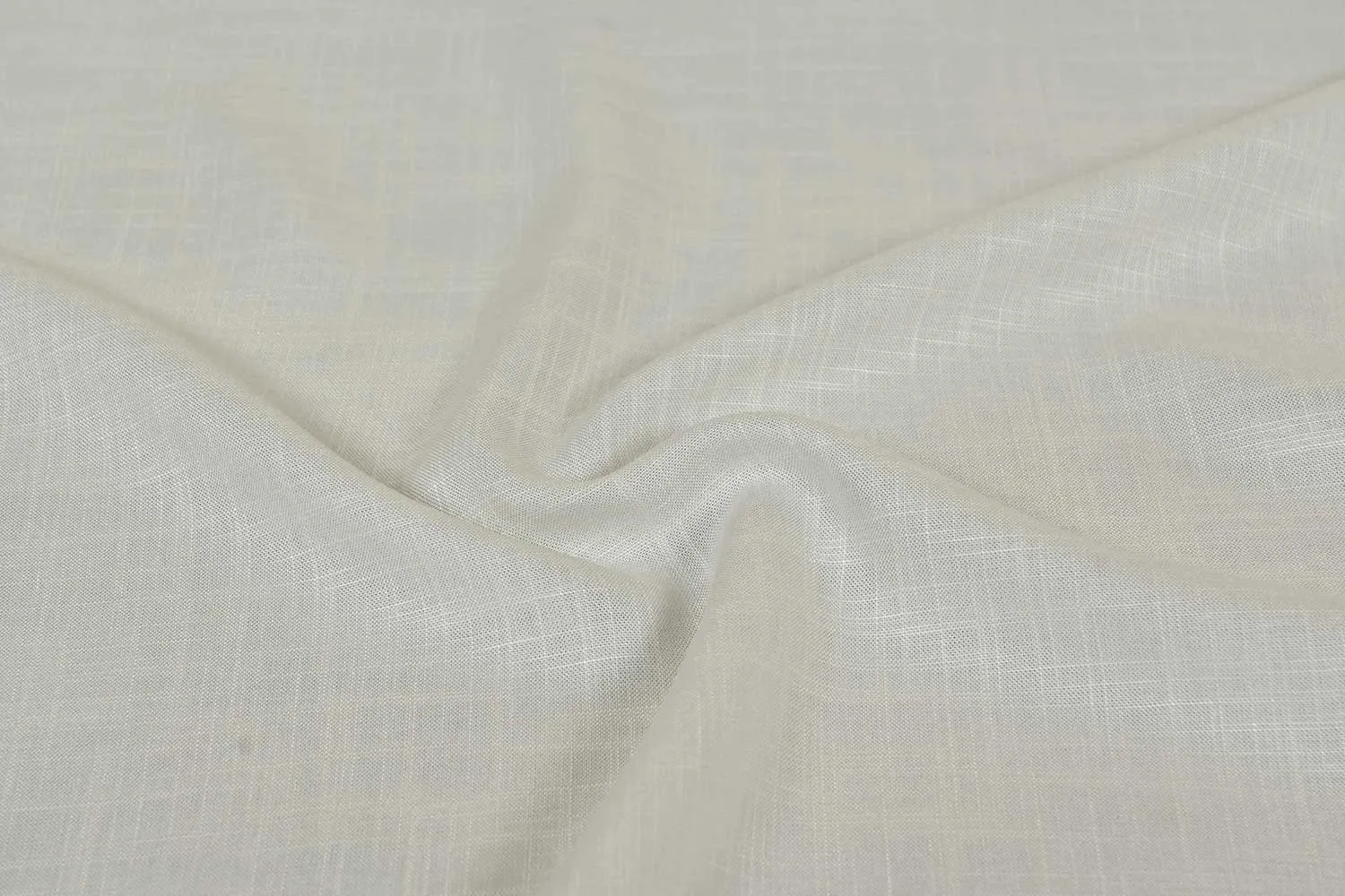 Off White Plain Modal Slub Viscose Fabric