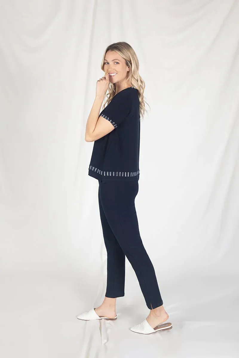 Outline Boxy Top, Short Sleeve