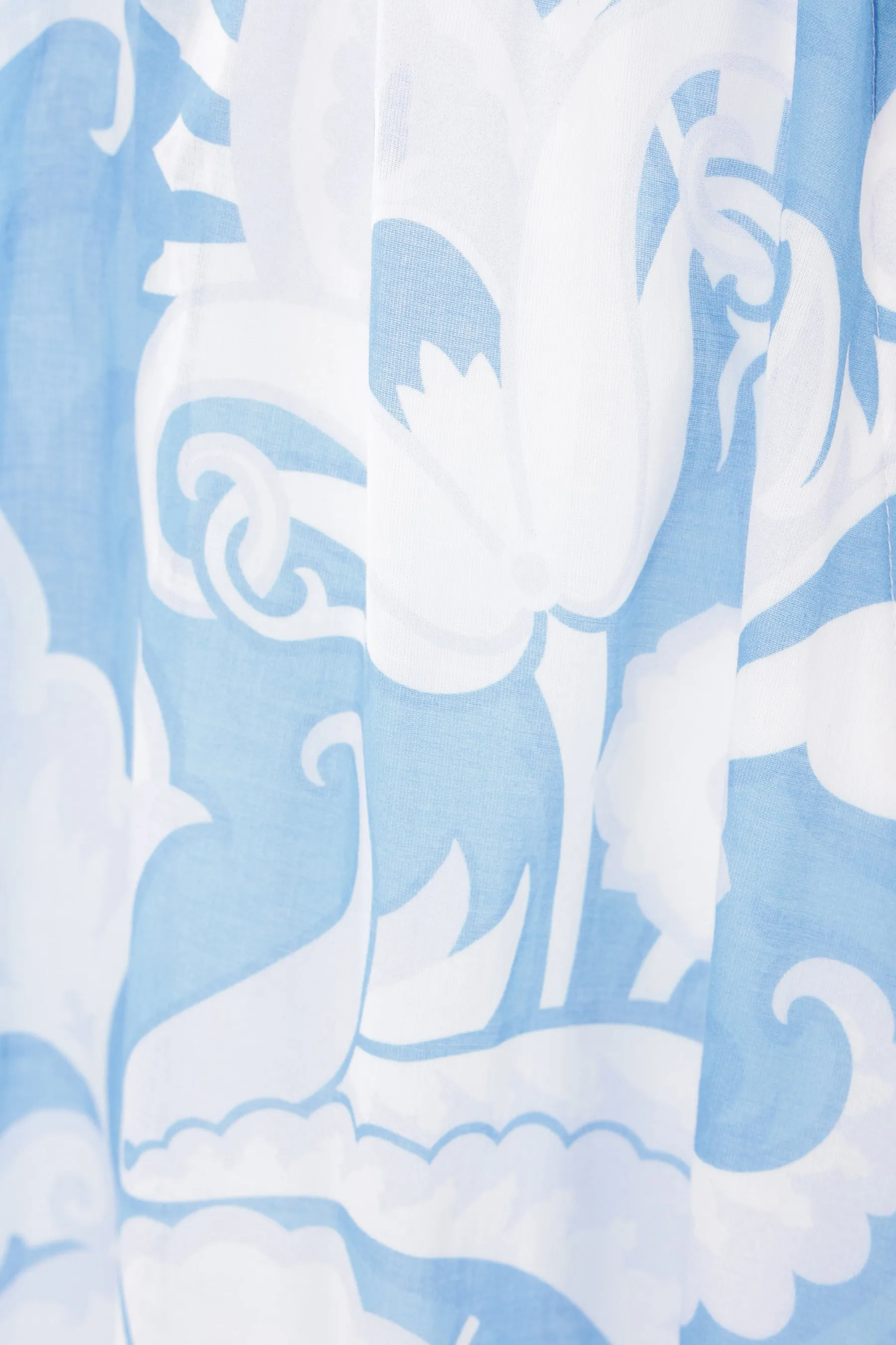 Paisley Print Cotton Long Skirt